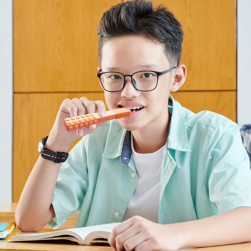 Xtra Tough Sensory Chew Stick Toys (5 Pack) - Designed for ADHD, Autism, SPD, Oral Motor Stimulation, Special Needs - Extra Tough Sensory Oral Motor Chew Tool (Toughest - Aggressive Chewer) Toughest - Aggressive Chewer