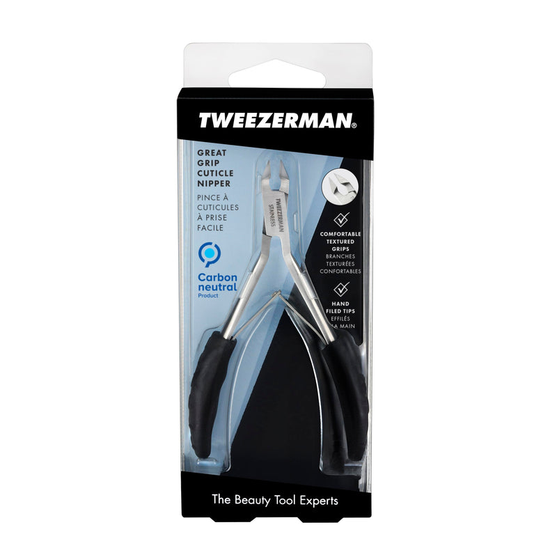Tweezerman Great Grip Cuticle Nipper (Black/Stainless Steel) - BeesActive Australia