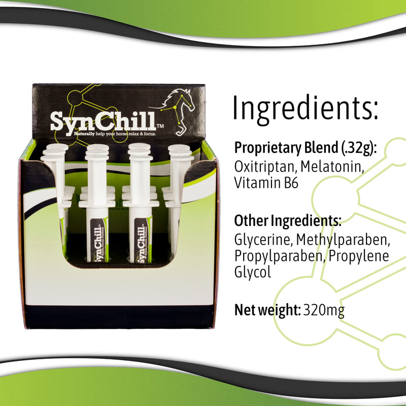SynChill Oral Horse Calming Gel, 100% Natural & Nutritional Supplement, Lab Proven Results, Designed for Focus & Performance, Approved by Olympic Professionals & Veterinarians, Made in USA - 1 Pack 1-Pack - BeesActive Australia