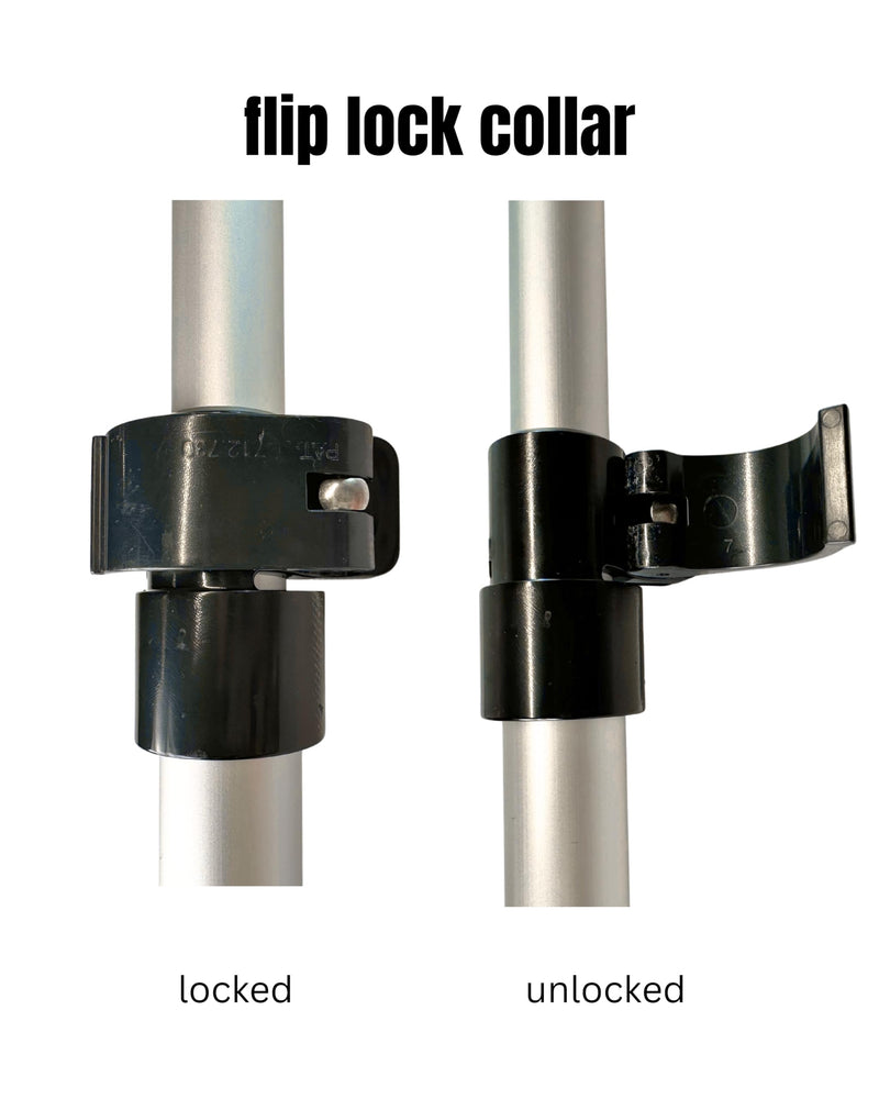 55" Double Camlock Support Pole + Rubber Pole Base (XR55A-3Tip-PBR - Easy Installation 55" - BeesActive Australia