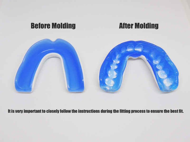 Boil and Bite Mouth Guard (Youth & Adult) Custom Fit Sport Mouthpiece for Football, Hockey, Rugby, Lacrosse,Boxing,MMA(Free Case Included) American Flag Adult -Ages 11 & Above - BeesActive Australia