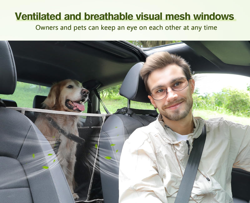 pecute Dog Seat Cover with Hard Bottom 135 * 63cm, Raised & Widened Side Wings, Fully Enclosed, Non-Slip, Waterproof, Scratch Resistant, Compatible with Installing a Child Seat - BeesActive Australia