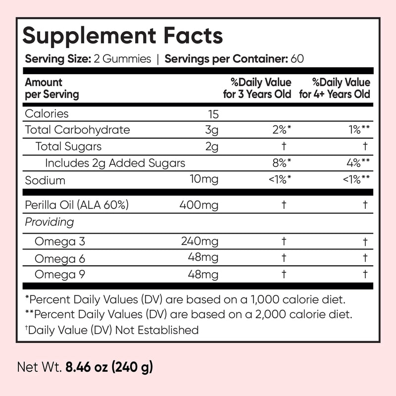 maxmedix Kids Omega 3 6 9 Gummies | Plant-Based Fatty Acids for Brain, Learning & Focus Support | 120 Gummies (2-Month Supply) | Omega 3 for Kids with No Fishy Taste | Strawberry & Raspberry Flavor