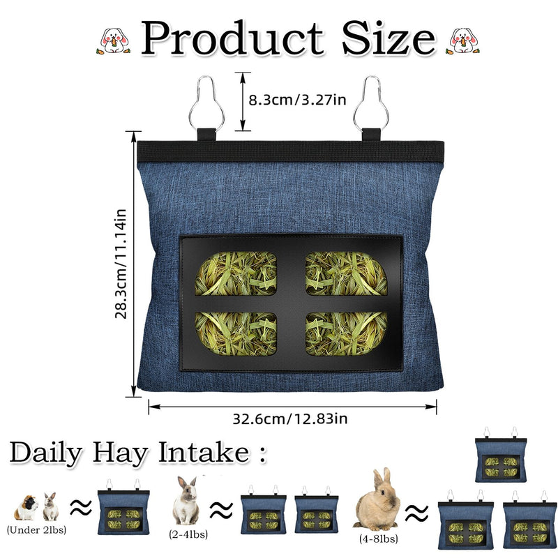 Rabbit Hay Feeder Bag,Guinea Pig Hay Feeder,Bunny Hay Feeder Bag,4 Holes Fabric Hanging Hay Feeder Bag for Small Animal,Hay Feeder Rabbit for Guinea Pig Hay Bag. - BeesActive Australia