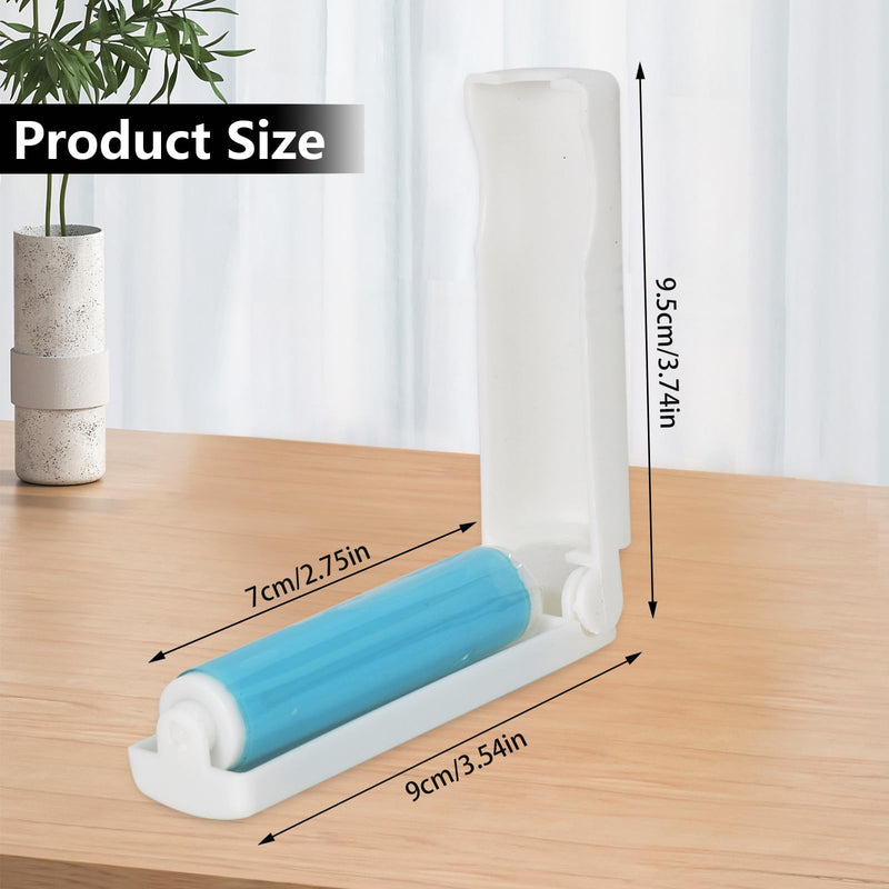 Pack of 4 Lint Roller Reusable Washable Lint Roller Sticky Washable Dust Lint Roller Foldable Sticky Roller Portable Hair Curler with Cover for Clean Furniture, Carpets, Clothes - BeesActive Australia