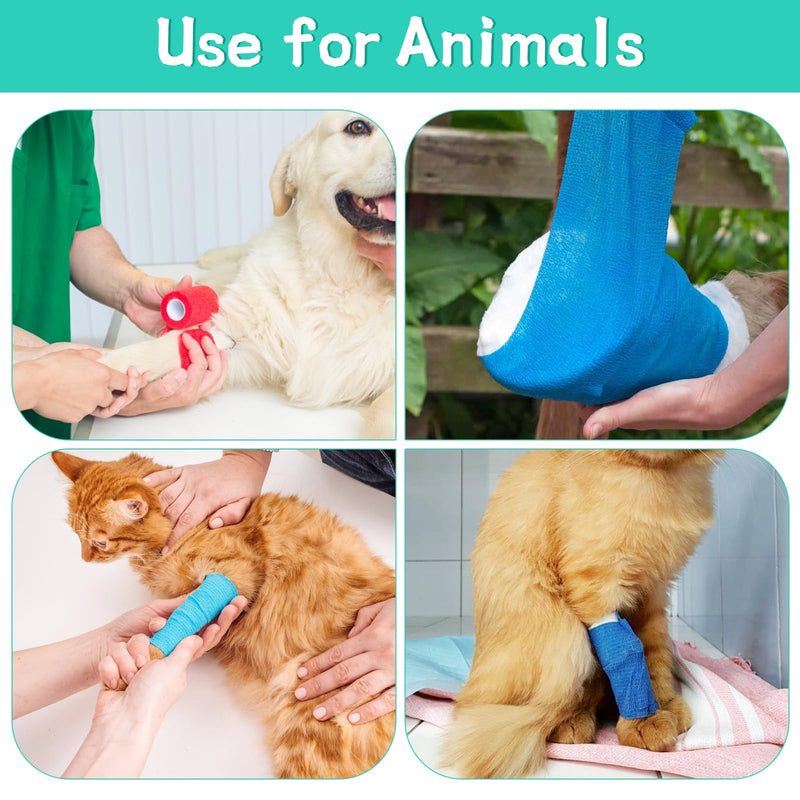 JOLIGAEA 12 Rolls Self-Adhesive Bandage 10cm x 4.5m Adhesive Bandage Self-Adhesive Bandage for Dog Wrist Ankle Elastic Bandage Self-Adhesive Bandage Cohesive Bandage for First Aid - BeesActive Australia