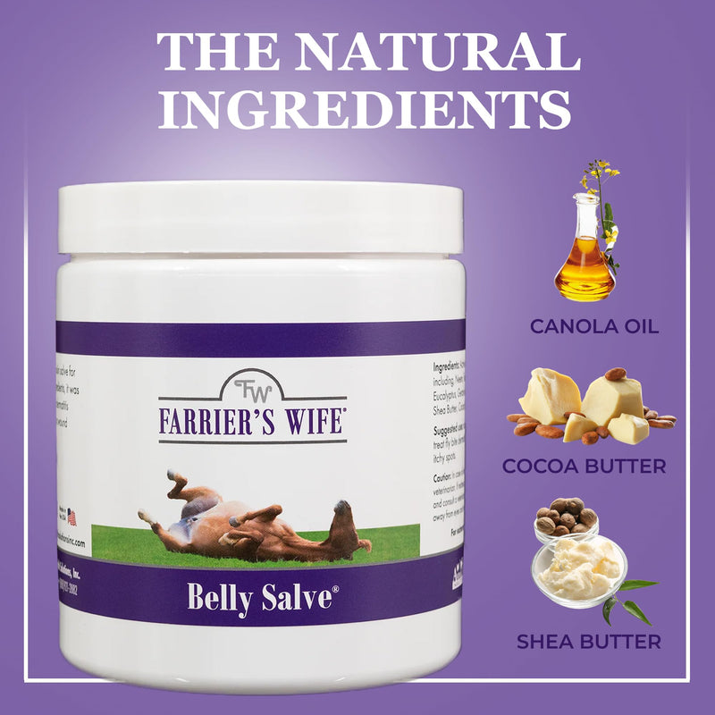 Farrier's Wife Belly Salve - Natural Soothing Salve for Horses | Helps Fly Bite Dermatitis and Promotes Hair Growth | Belly Balm for Horses | Sweet Itch Ointment for Horses - 20oz - PawsPlanet Australia