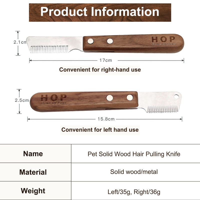 Trimming knife for dogs, 2-piece set of pet trimmers, stainless steel trimmer set, dog fur care, pet products, hair scraper comb, suitable for cats, dogs - BeesActive Australia