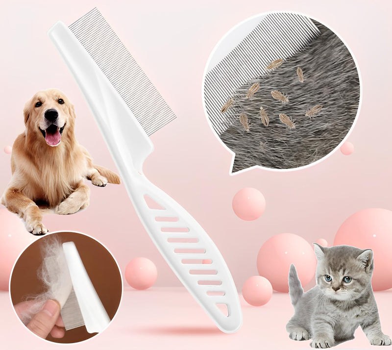 Flea Comb for Dogs and Cats, Pet Lice Comb Fine Tooth Grooming Tool for Removing Tear Stains, Fleas, Dandruff, Lice - BeesActive Australia