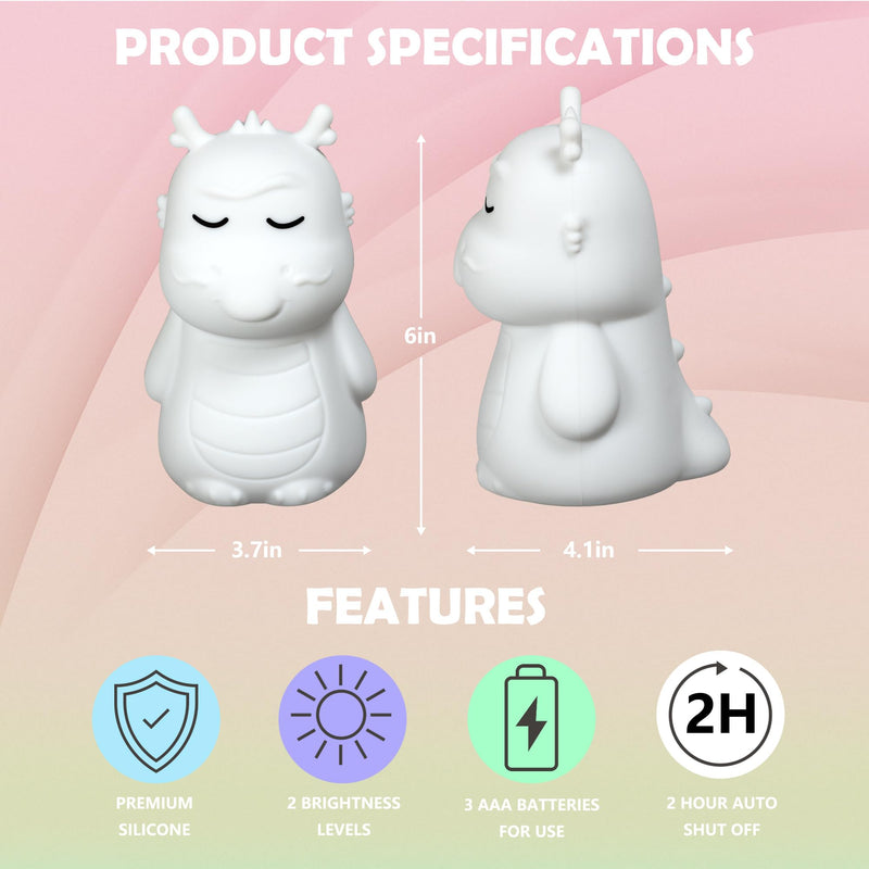 'Breathing Dragon' Guided Visual Meditation Tool | Mindfulness and ADHD Stress Anxiety Relief | 4-in-1 Sleep Aid Device with Night Light for Clam Your Mind for Stress | Gift for Adults & Kids INNERZEN - BeesActive Australia