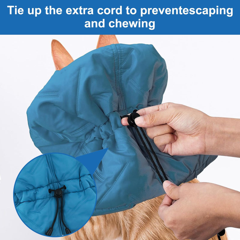Elizabethan Collar, Post-Surgery Collar, Neck Brace Cat Protection, Adjustable Soft Cat Neck Brace, for Cats Kittens Prevents Licking Wounds (Blue, S) Blue - BeesActive Australia