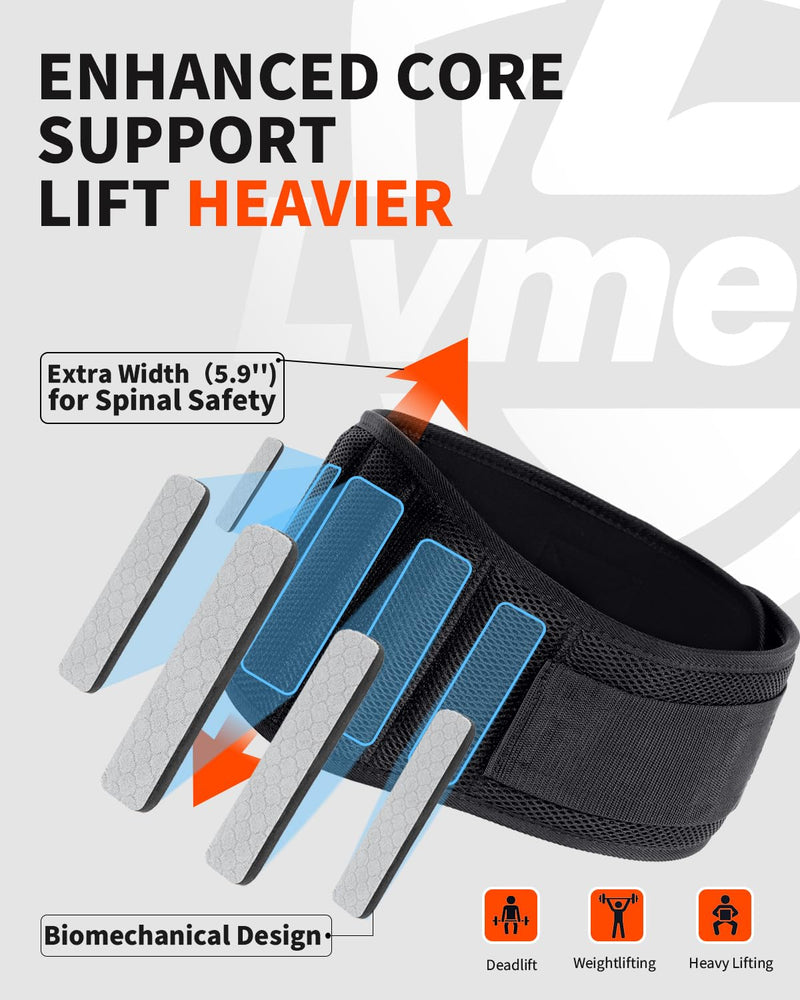 Premium Weight Lifting Belts for Men,Heavy-Duty Squat Belt for Gym, Breathable Workout Belt, Weight Belt for Women, Back Support, Bionic Softbone Design,Unisex Large