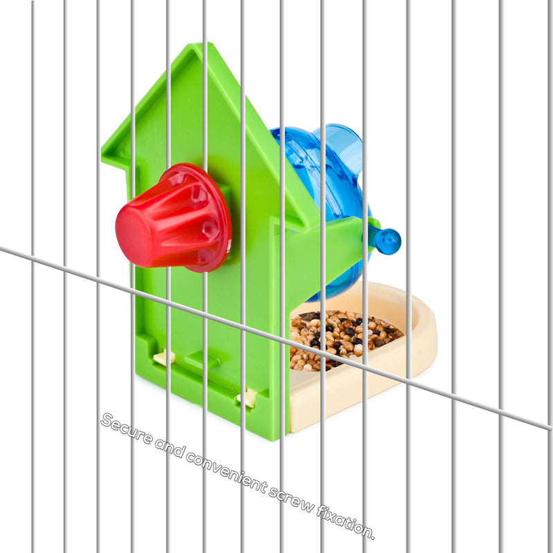 Treat Dispensing Feeder for Parrots and Fancy Rats: A Fun Interactive Foraging Toy with a Mirror; Enrichment Toy for Parakeets, Cockatiels, Conures, African Greys, Fancy Mice; Puzzle Games for Rats - BeesActive Australia