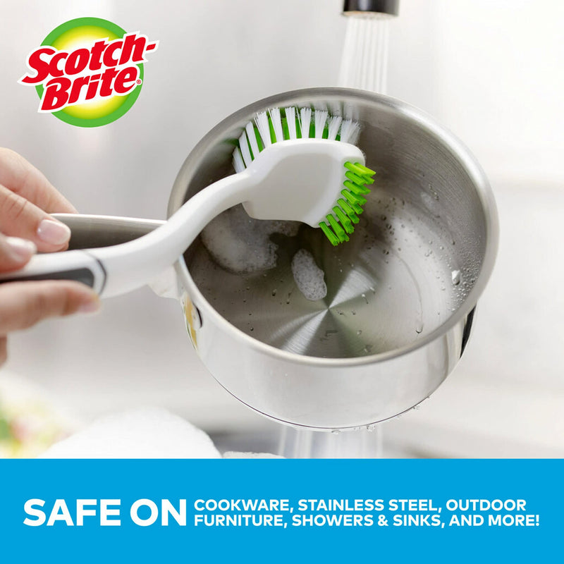 Scotch-Brite Pot and Pan Brush, Dish Brush for Cleaning Kitchen and Household, Dish Brushes Safe for Cookware and More, 4 Dish Brushes Pot, Pan and Dish Brush - BeesActive Australia