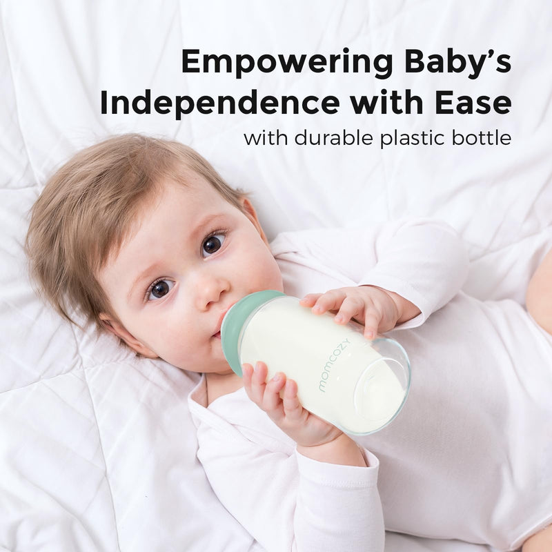 Momcozy Soft Baby Nipple Premium Natural Flow Silicone for Wide-Neck Bottles, BPA-Free, Perfectly Compatible with Momcozy Breast Milk Cooler, Small (Pack of 2) Flow1-Small