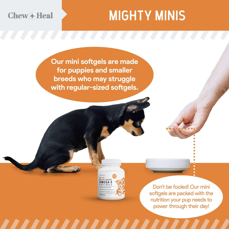 Wild Caught Omega 3 Fish Oil for Dogs - 300mg Softgel Capsules for Healthy Skin and Coat - 180 Dog Fish Oil Pills for Shedding, Dry Itching Skin, and Hot Spots - BeesActive Australia