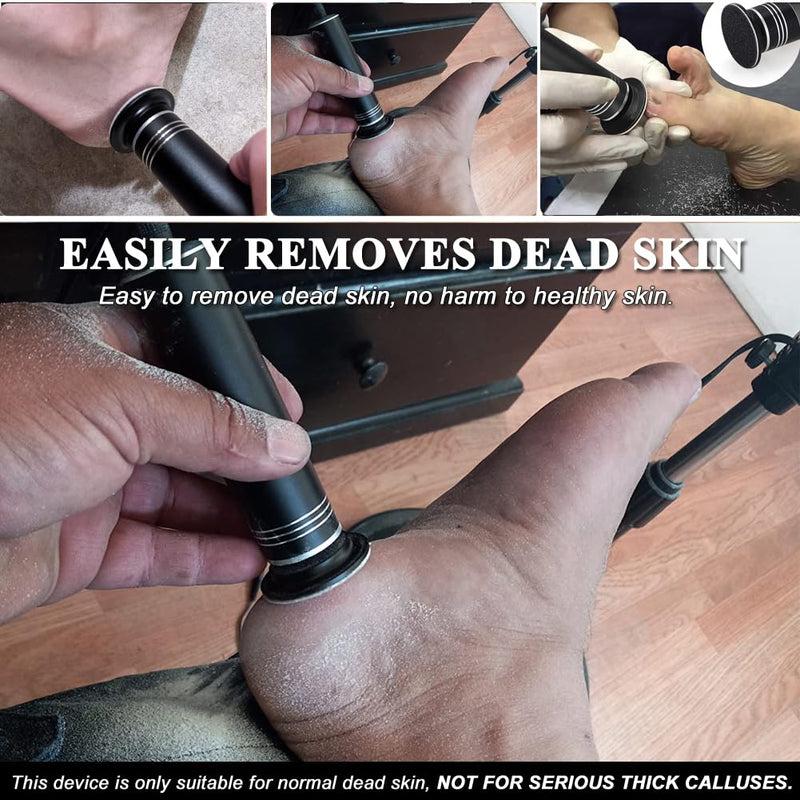 Upgraded Electric Callus Remover for Feet (Adjustable Speed) Professional Electric Foot File Foot Sander Foot Grinder for Dead Skin Pedicure Tools with 60 Replaceable Sandpaper, Black - BeesActive Australia
