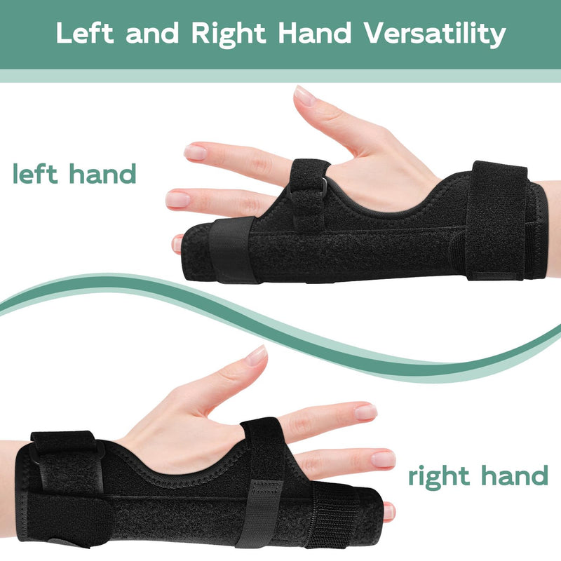 Pinky Ring Finger Splint, Boxer Fractures Finger Support for Right & Left Hand, Metacarpal Little Trigger Fingers Immobilizer Straightener Hand Brace for Arthritis, Tendonitis, Pain Relief