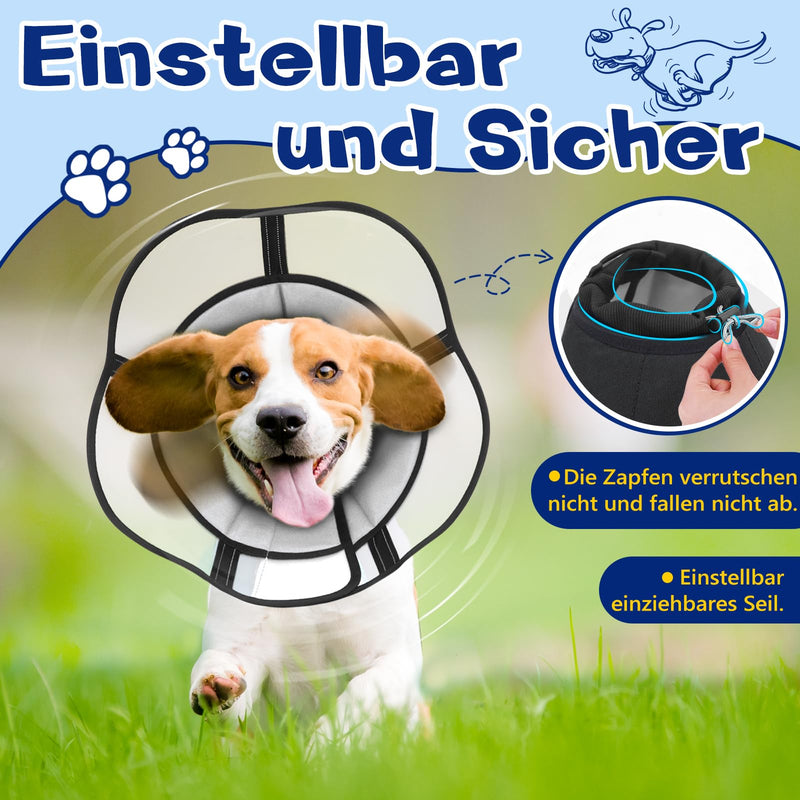 Supet collar for pets protective collar cone collars made of plastic S (neck circumference: 25.4-31.8 cm) black - BeesActive Australia