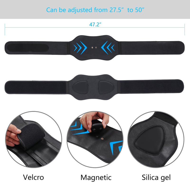 ABS Stimulator, EMS Muscle Stimulator, Ab Machine, Fitness Workout Equipment for Women and Men, Portable Muscle Toner for Abdomen, Black blue