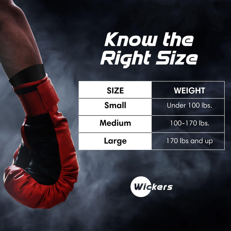 Wickers Thin Fingerless Gloves Men & Women - Lightweight Inner Boxing Gloves, Breathable Inner Glove Liners for Exercise, Gym Glove - Pair Black Large