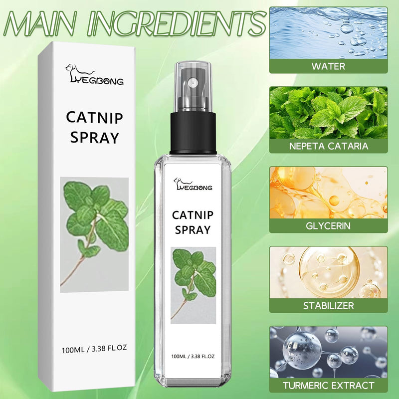 Xionghonglong catnip spray for cats, 100% natural without additives, catnip spray, cat joy spray, for cats and kittens, 100 ml (3.38 oz) white lv - BeesActive Australia
