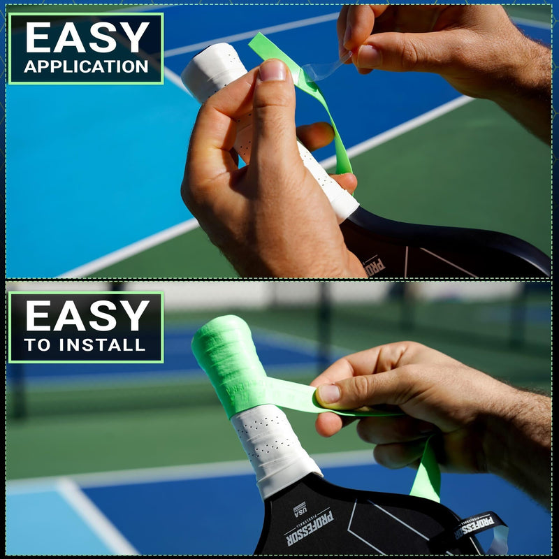 Professor P-Tac Pickleball Paddle Overgrip – Max Tacky, Moisture-Wicking Grip Tape for Pickleball Paddles in 6 & 12 Packs, Anti-Slip & Durable Overgrip for Control & Enhanced Performance Spectrum - 12-Pack - BeesActive Australia