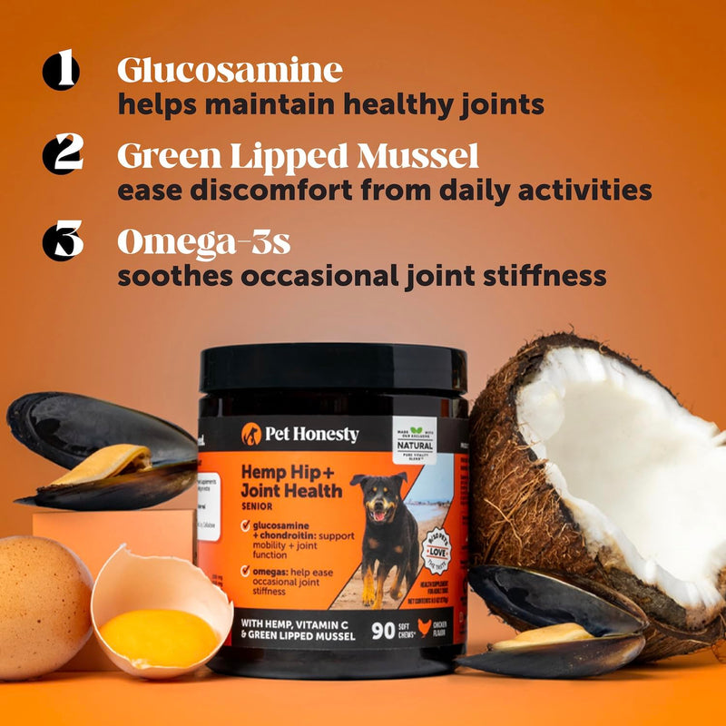 Dog Senior Joint & Multivitamin Virtual Bundle – Hemp Hip & Joint Chews (Chicken, 90 ct) + 10-in-1 Multivitamin Chews (Chicken, 90 ct)