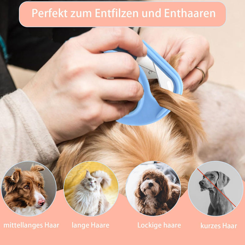 May Huang Cat Detangling Knife, Pack of 4 Knot Comb Hair Removal Tool, Multifunctional Hair Removal Comb, Portable Pet Comb Detangling Comb for Undercoat & Tangles - BeesActive Australia