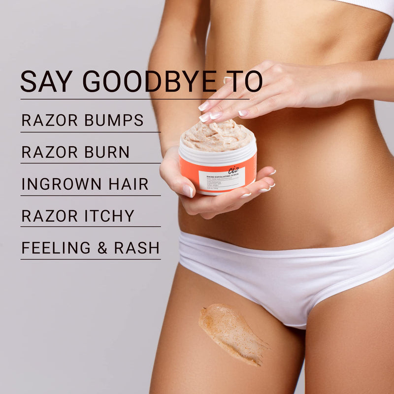 Bikini Area Exfoliator, Exfoliating Scrub for Bikini Area, Ingrown Hair Treatment for Bikini Area, Razor Bump Treatment for Bikini Area, Sugar Scrub for Bikini Area, Shaving Exfoliator Scrub for Women - BeesActive Australia