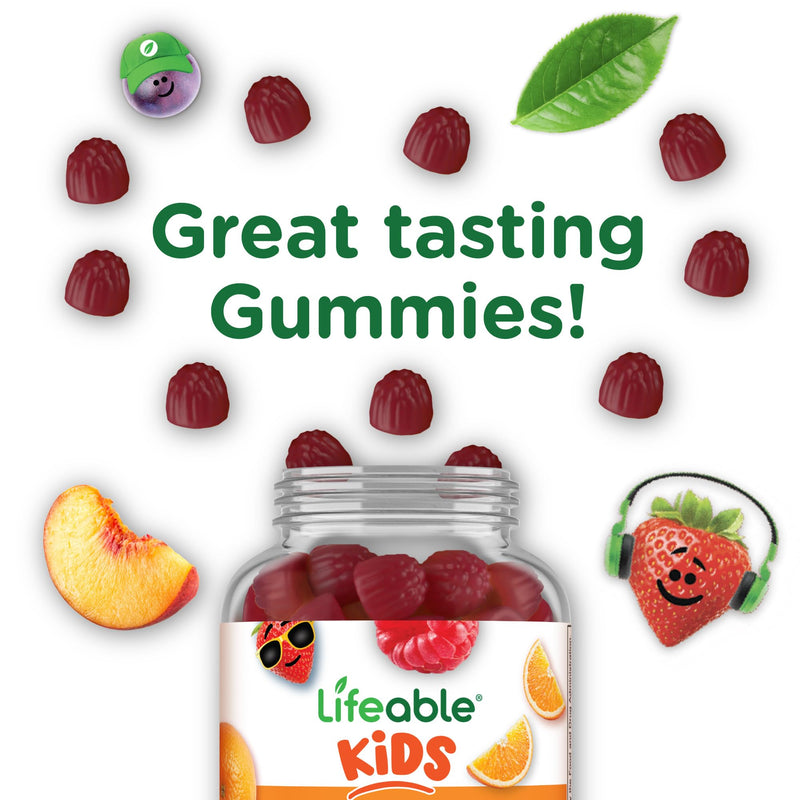 Kids Probiotics Gummies | 2 Billion CFU | Great Tasting Kids Probiotic Gummies | for Gut Health, Digestive Support, and Immune Support | 90 Probiotic Gummies for Kids and Toddlers | Lifeable