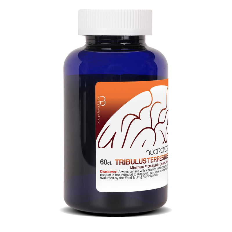 Nootropics Depot Tribulus Extract Capsules | 500mg | 20% Protodioscin | Tribulus terrestris | Fitness, Mood, & Vitality | 60 Count 60 Count (Pack of 1) - BeesActive Australia