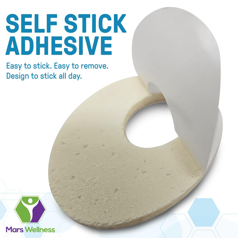 Oval Shaped Felt Callus Protective Pads - Adhesive Foot Pads That Surround Calluses from Rubbing On Shoes - 1/8" - 25 Pack - BeesActive Australia