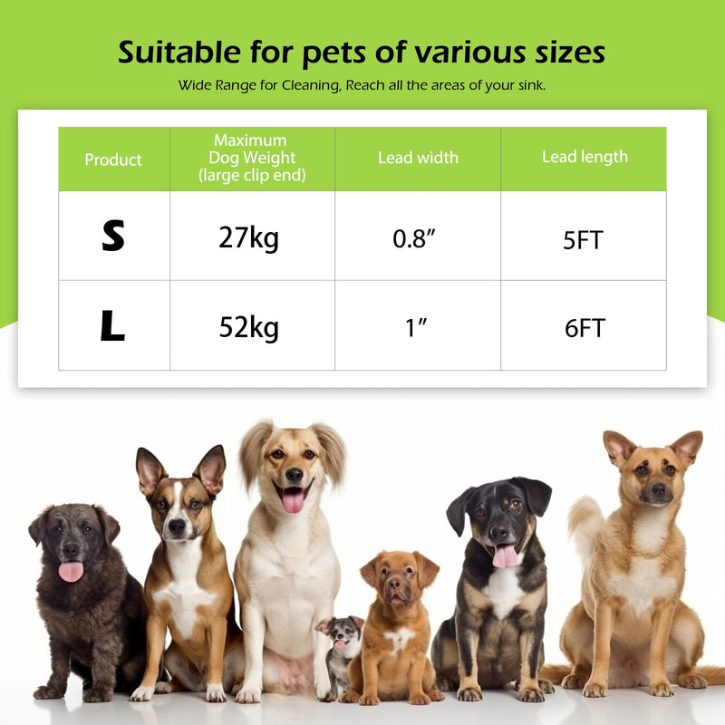 Purple Double Dog Leash, Heavy Duty Long Leash for Dogs Training Easy Puppy Leads for Walking Hands Free Metal Hook Dog Lead (5FT 59IN) S(150CM) purple - BeesActive Australia