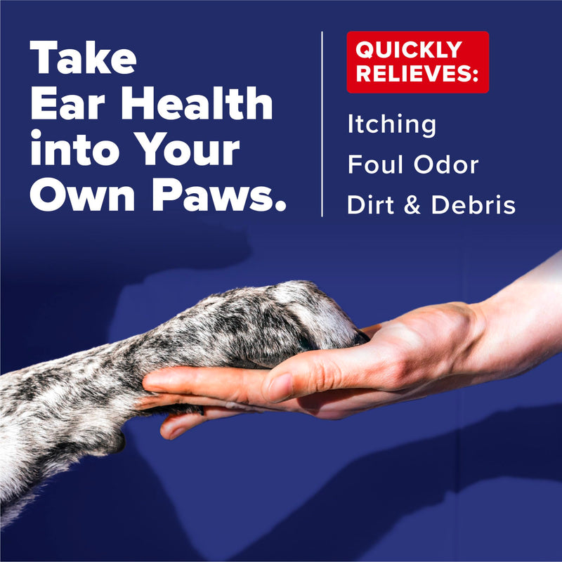 TropiClean Oxymed Soothing Ear Wipes for Dogs & Cats, Anti-Itch Relief, 50 Count Cleansing Ear Wipes