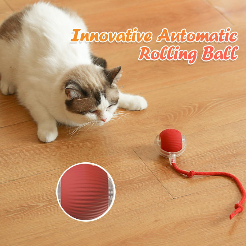 3pcs Interactive Rolling Dog Ball Interactive Dog Toys Electric Dog Ball Toy Rolling Dog Ball Cat Toys 360° Smart Automatic Rolling Ball Toy for Indoor Dogs/Cats（Red+Green+Gray） 3pc-Green+Red+Grey