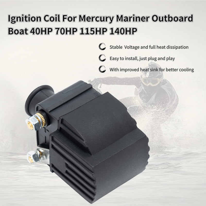 18-5186 Outboard Ignition Coils fits Mercury & Mariner Sierra Boat 6-125HP 140HP V135 V150 210CC Chrysler Force 40hp -150hp Replaces 18-5186，339-7370A13 339-832757A4 Pack of 2, ZZYR - BeesActive Australia