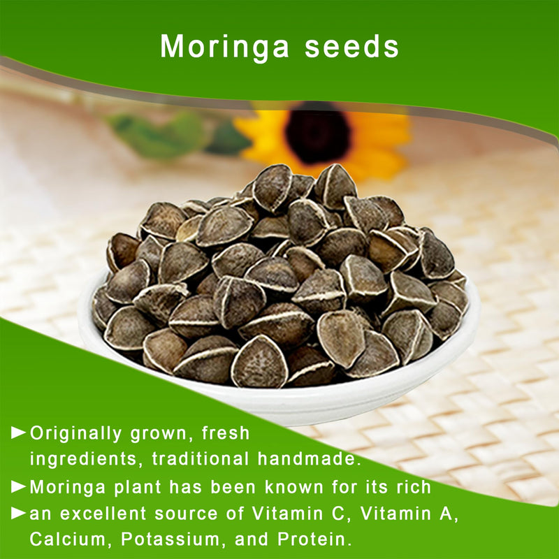 Premium Moringa Seed, Moringa Oleifera, Malunggay, Drumstick Tree Seeds from India Planting 100% Natural, Superfood, Nutritional, Rich in Vitamins Edible Seeds 8OZ/Bag 8 Count (Pack of 1)