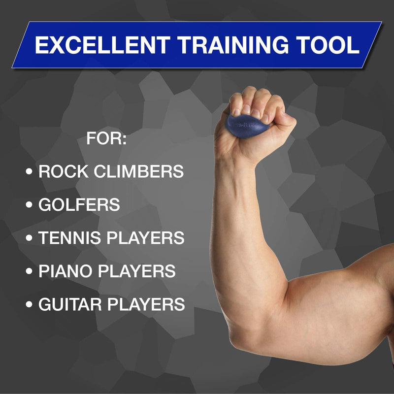 THERABAND Hand Exerciser, Ball For Hand, Wrist, Finger, Forearm, Grip Strengthening & Therapy, Squeeze Ball to Increase Hand Flexibility & Relieve Joint Pain, X-Large Blue, Firm Blue - Firm