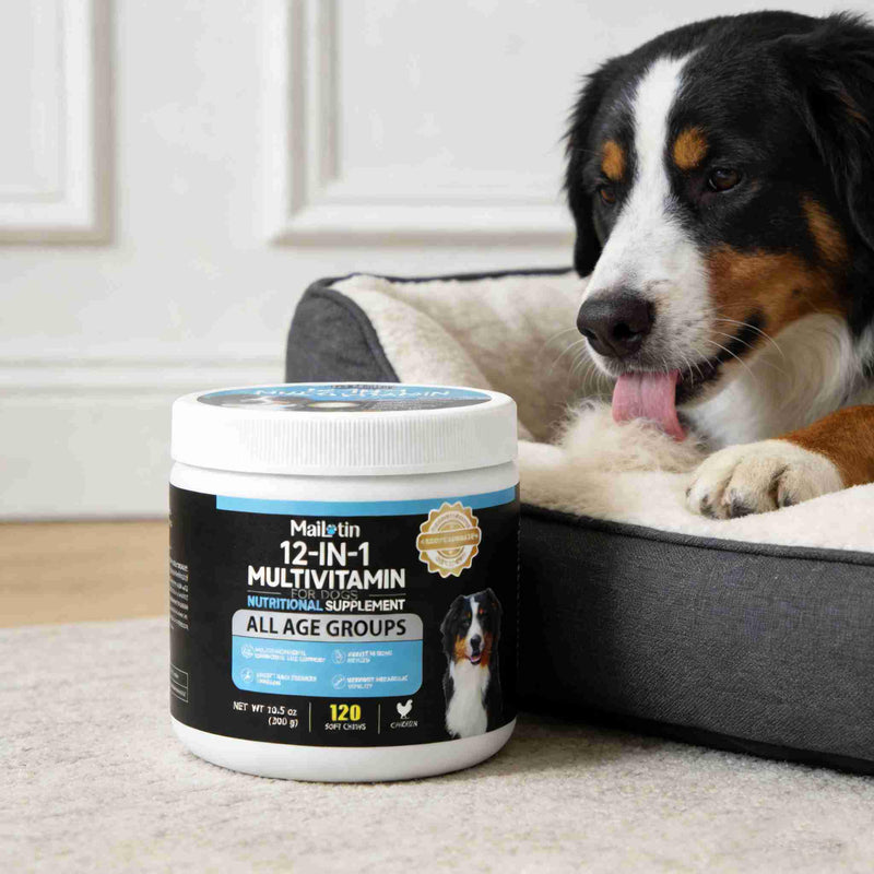 12-in-1 Dog Multivitamin Chews - All Ages, Joint & Immune Support, Daily Nutritional Supplement for Dogs