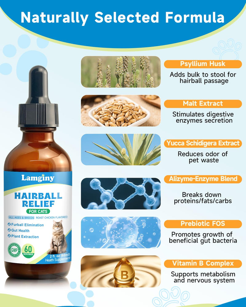 Hairball Relief for Cats & L-Lysine Paste for Cats