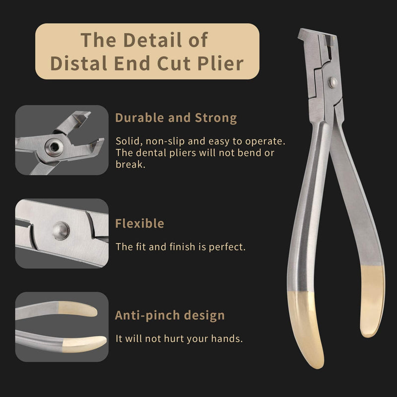 Distal End Cut Plier, Hold & Cut Hard and Soft Wire Orthodontic Cutter Dental Surgical Instrument Tool - Braces Removal Tools Tooth Pulling Kit for Dentist - 12 Months Warranty - BeesActive Australia