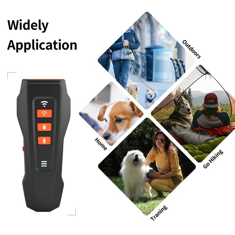 No Bark Ultra Anti Barking Device Dog,Nobark Ultra Dog Training Tool,3 Levels Rechargeable with Flashlight,for Large Medium Small Dogs Indoor & Outdoor (Black) Black