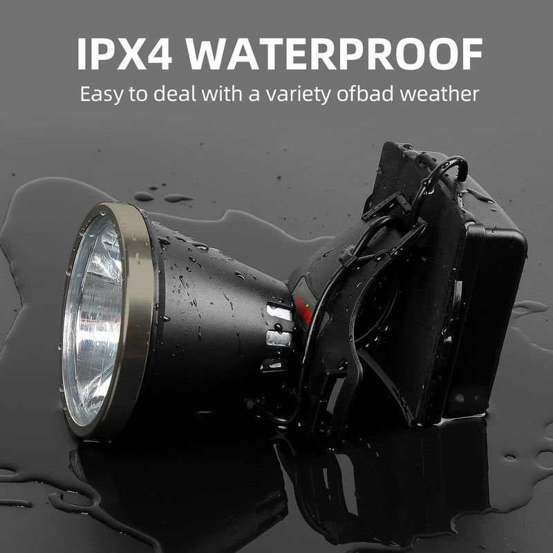 20W Super Bright Headlamp 13500 mAh Rechargeable LED Headlight, SST40,3 Lighting Modes 14-42 Hours Battery Life for Work, Outdoor, Camping, Fishing(Large)