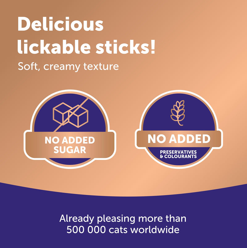 Happy Snack by FELIWAY Delicious Calming Creamy Cat Treats, 24 snack sticks - Helps cats feel calmer and promotes bonding Chicken 1 x 24 Pack