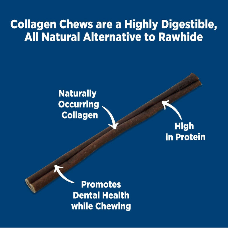 Barkworthies 12 Inch Beef Collagen Daily Boost Sticks - 2.8 oz (Count of 2) - Supports Wellness, Protein-Focused 12" (2 Count)
