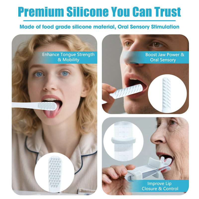 Tongue Exerciser Kit, Promotes Independent Eating and Clear Articulation‚Äì Oral Motor Stimulation Kit for Swallowing ‚ÄìHelps Support Oral Muscle Training for Home and Family Use - BeesActive Australia