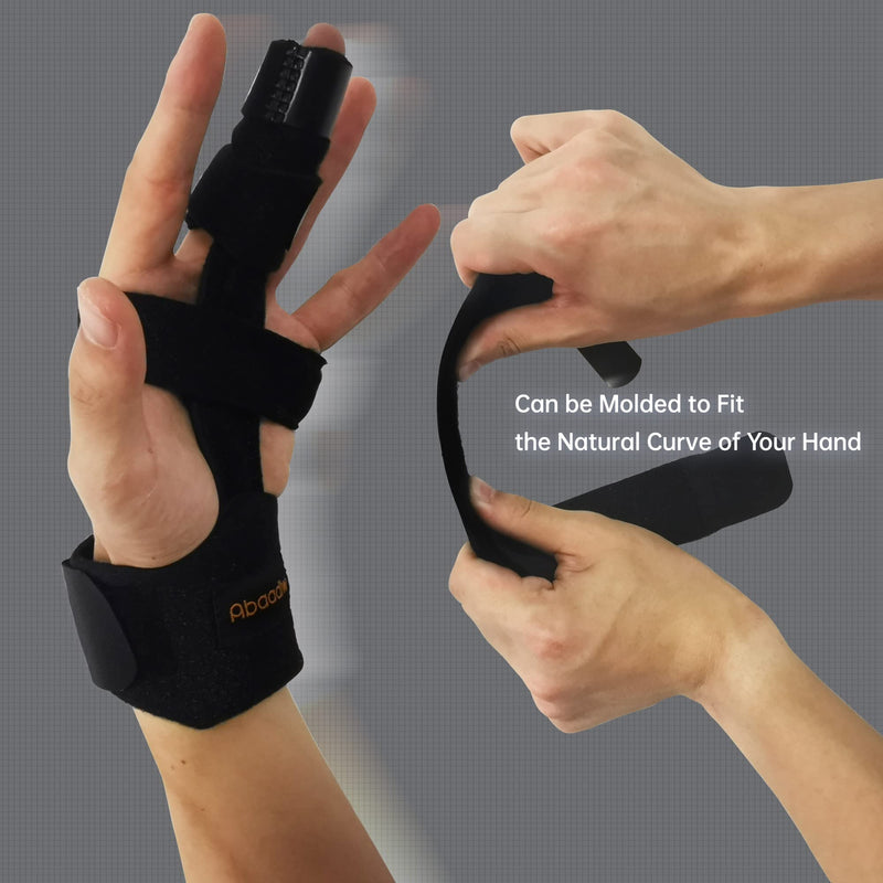 Abaadlw Trigger Finger Splint 2 Pcs, Adjustable Index Finger Splint, Finger Splint Middle Finger, Ring Finger Splint, Pinky Finger Splint,Hand Brace Black-B1-2 M - BeesActive Australia