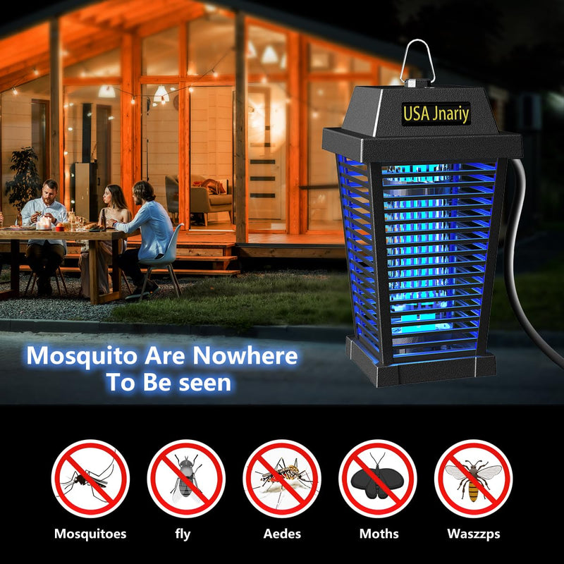 Bug Zapper Outdoor Indoor, 4200V High Power Electric Mosquito Zapper, Fly Zappers, Mosquito Killer,3 Prong Plug, 5ft Power Cord Fly Insect Killer Trap Lantern Plastic - BeesActive Australia