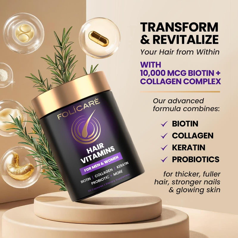 Advanced Bio-Absorb Hair Growth Supplement - Absorption-Enhanced Hair Nutrient System with The Nutrient 'Delivery Crew' for Maximum Absorption and Visible Results You Can Trust 60 Capsule (2 Pack) 60 Count (Pack of 2)